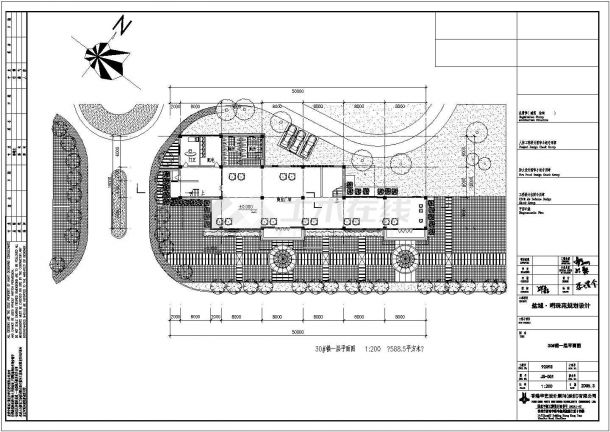 某地区住宅明珠苑规划建筑cad设计-图二