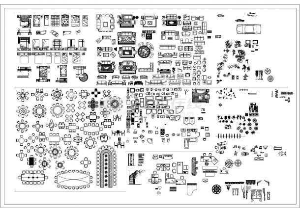 常用室内装修cad家具设计素材图库-图一