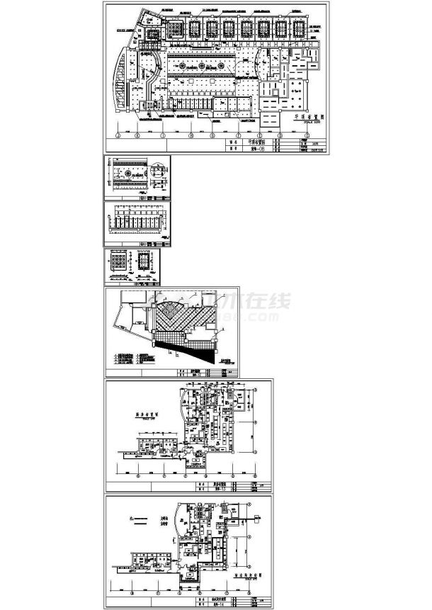 上海某酒店餐饮空间室内装修CAD图纸-图二