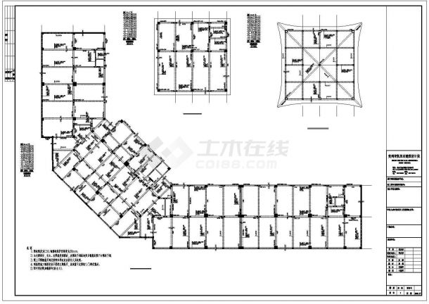 贵州八层框架结构办公楼结构施工图（带地下室）-图一