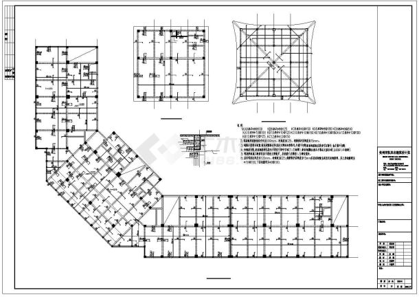 贵州八层框架结构办公楼结构施工图（带地下室）-图二