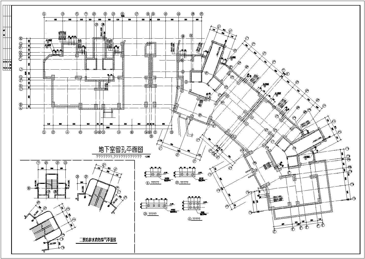 上海某26层异形框架剪力墙结构设计施工图