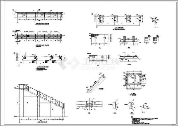 某框架车间结构设计图（含设计说明）-图一