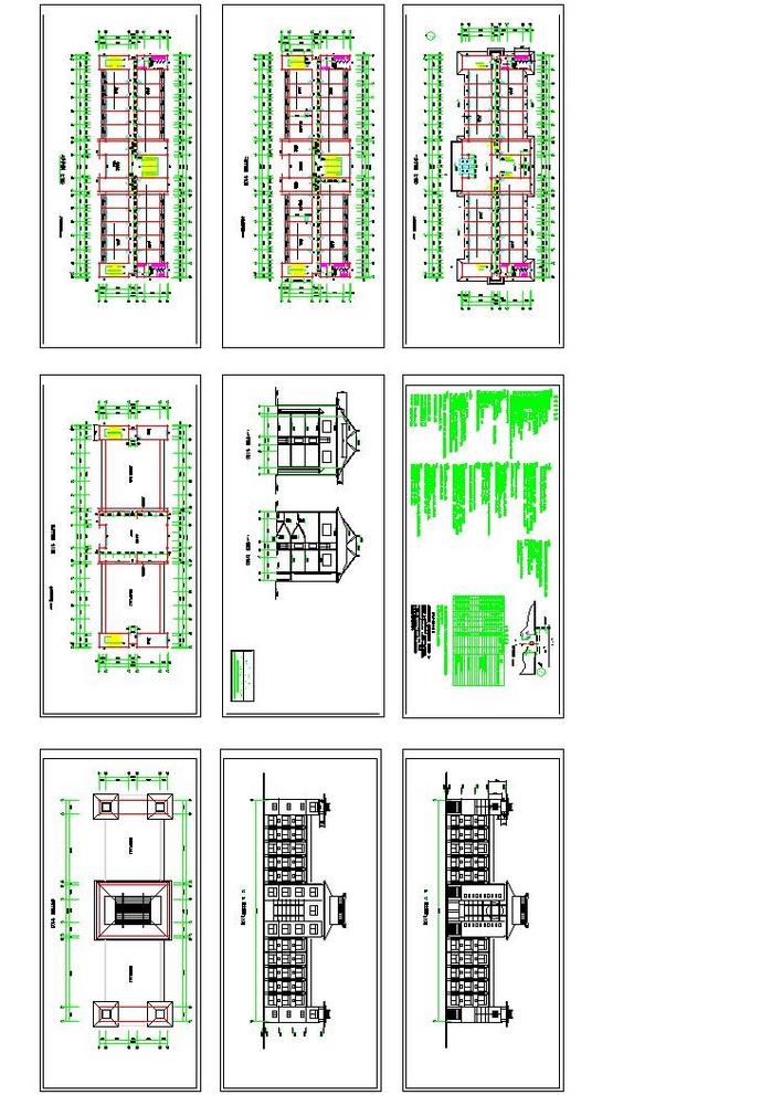三层园林局综合楼建筑施工图