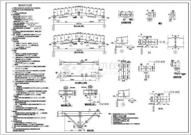 某2层框架厂房结构设计图纸（含设计说明）-图二