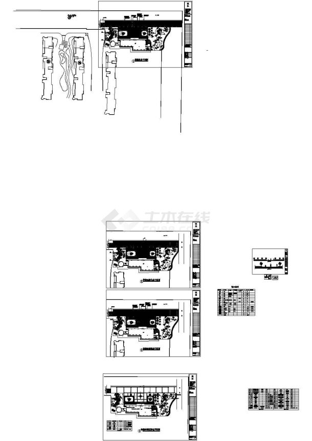 华汇康城售楼处前小区全套园林景观设计图纸-图一