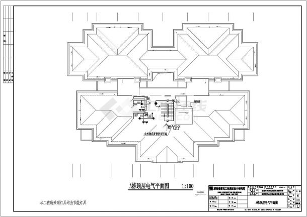 某商场全套电气设计方案及施工CAD详图-图二