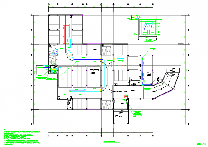 某影院空调系统全套cad施工设计图纸_图1