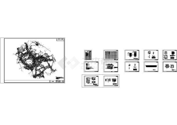 某弱电工程（总长5.5公里）电缆入地通信设计cad施工图（含设计说明）-图一