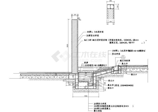 龙泉市江滨北路景观绿地设计cad全套施工图（大院设计）-图二