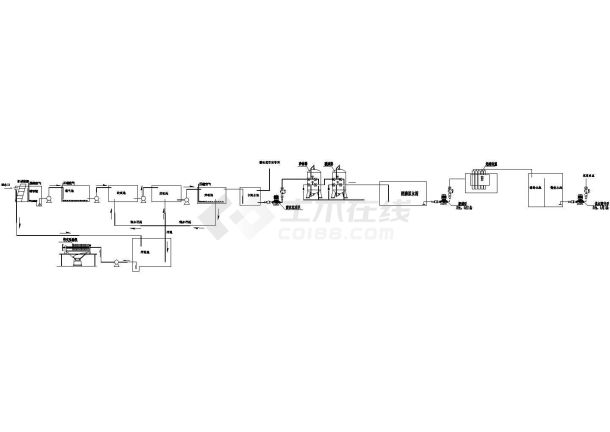 A2 O法处理养殖废水工艺流程CAD图-图一