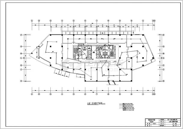 某十一层办公建筑电气cad详细施工平面图纸-图二