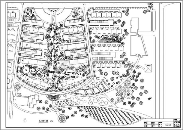 某一个小区景观绿化全套园林CAD施工图纸-图二