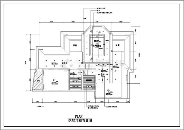 某住宅室内装修cad地面铺砖方案图纸-图二