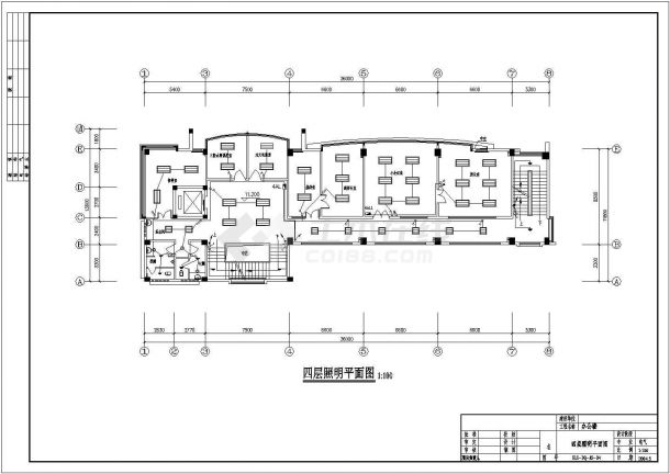 办公楼电气安装设计方案及施工全套CAD图纸-图一