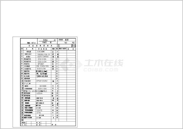 某地区居民楼全套电气设计CAD施工图纸-图一