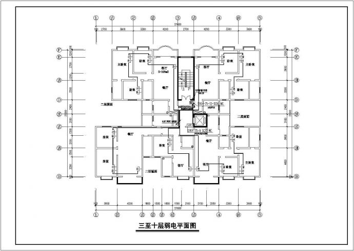 某地区小高层住宅电气全套设计CAD施工图纸_图1