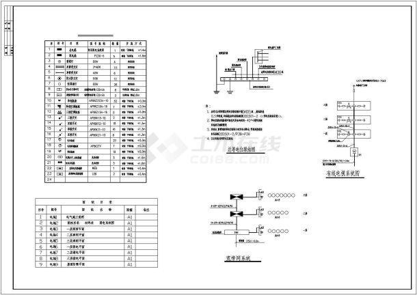 办公楼电气设计及施工方案全套CAD详细图-图一