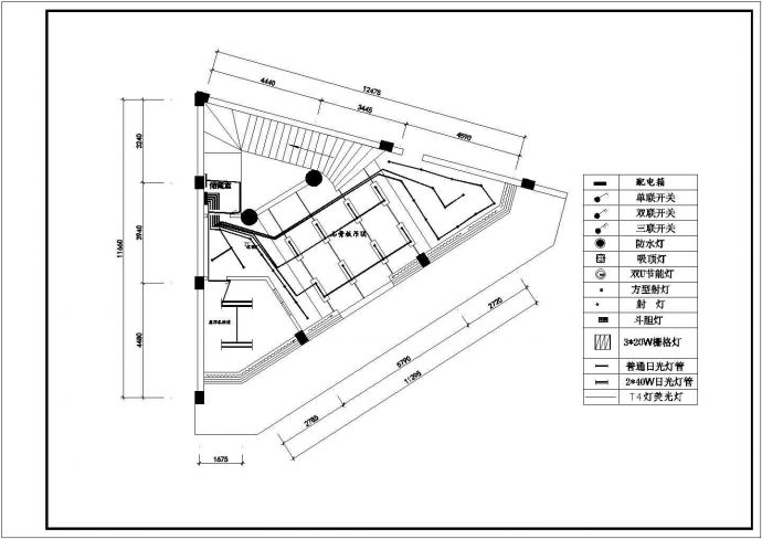 办公楼电气设计方案及施工全套CAD平面图_图1