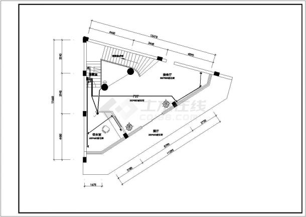 办公楼电气设计方案及施工全套CAD平面图-图二