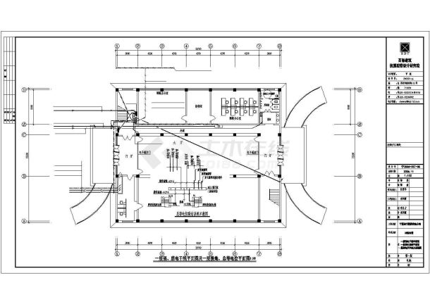某制药厂综合楼电气cad施工平面图纸全套-图一