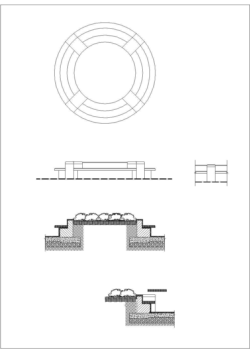 某座椅式花坛设计参考套图