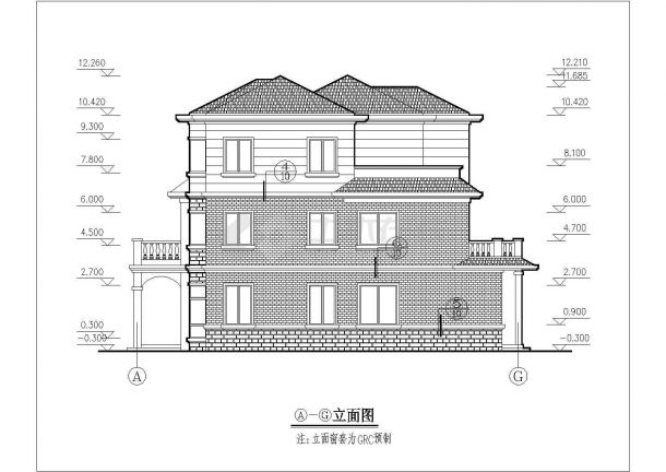 单体别墅建筑设计图纸（共13张）-图一