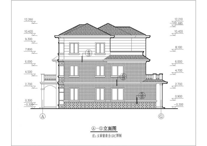 单体别墅建筑设计图纸（共13张）_图1