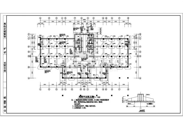 某高层框架剪力墙商品房建筑结构CAD设计图-图一