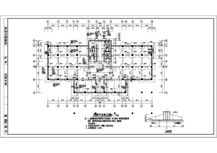 某高层框架剪力墙商品房建筑结构CAD设计图_图1