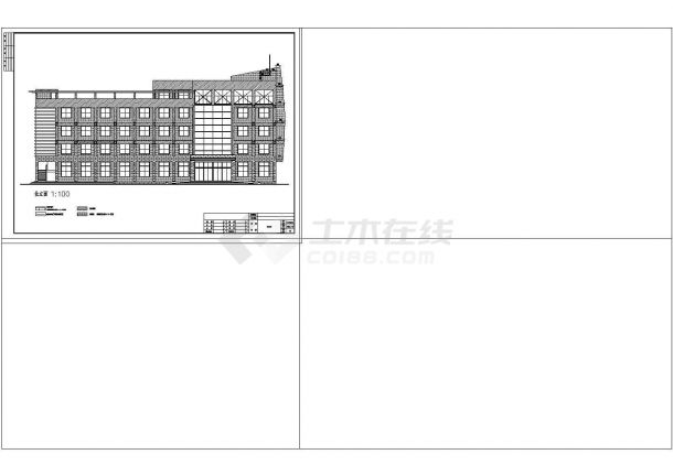 某大型公司办公楼建筑设计CAD施工图-图二