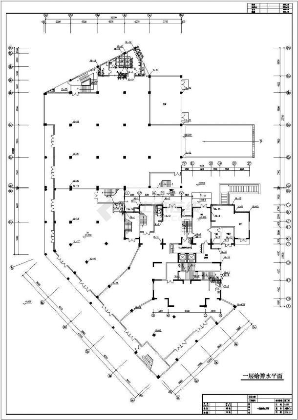 某十八层一类高层建筑商住楼给排水施工图-图二