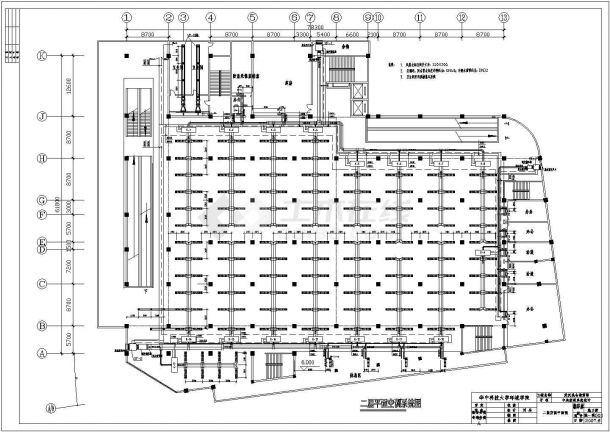 某仓储商场中央空调整套系统设计cad施工图-图二