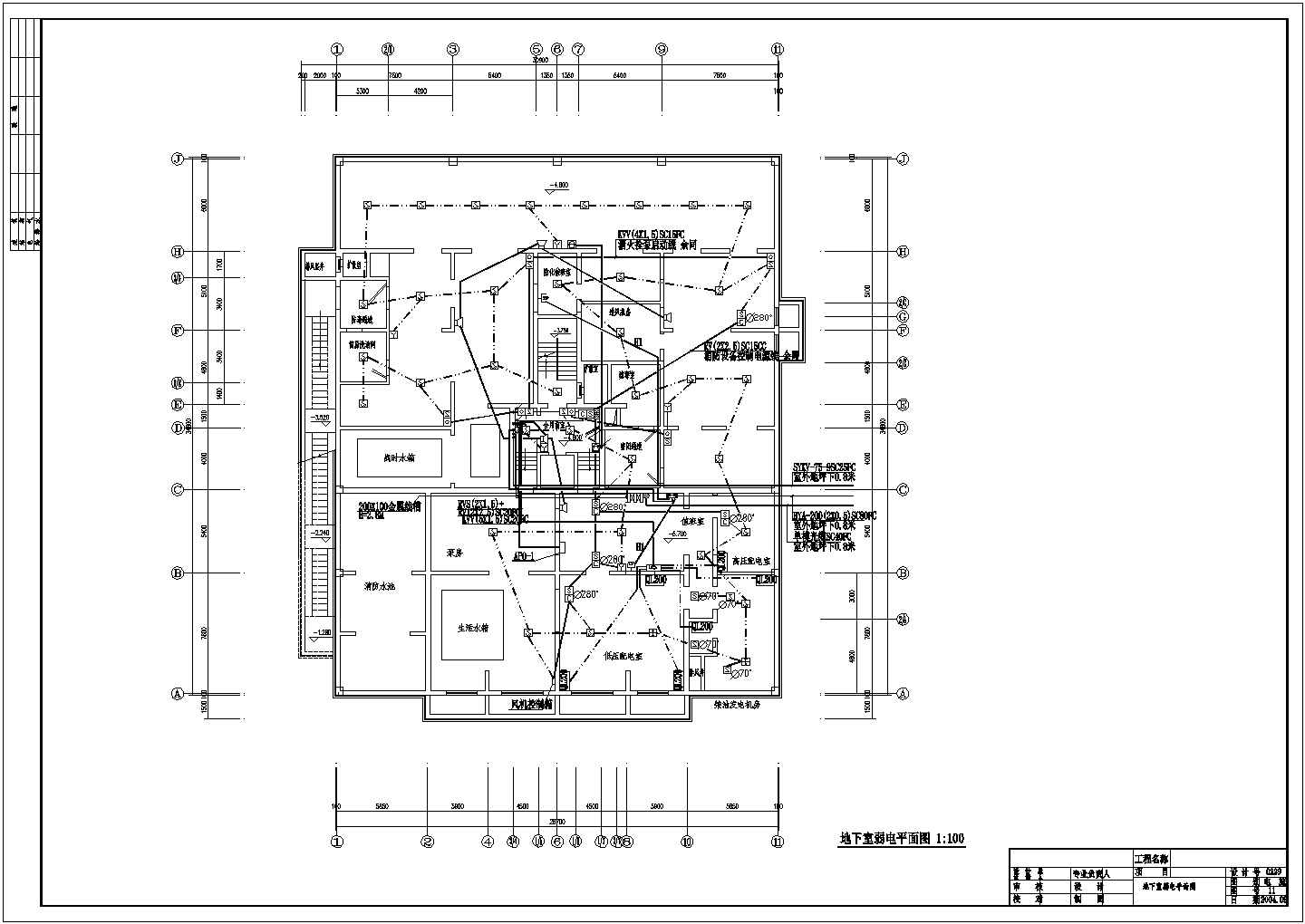 某地十二层住宅楼电气设计CAD施工图