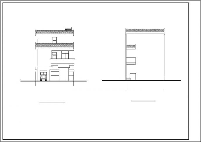 某三层8.0×15.0米农村带庭院建筑结构设计图_图1