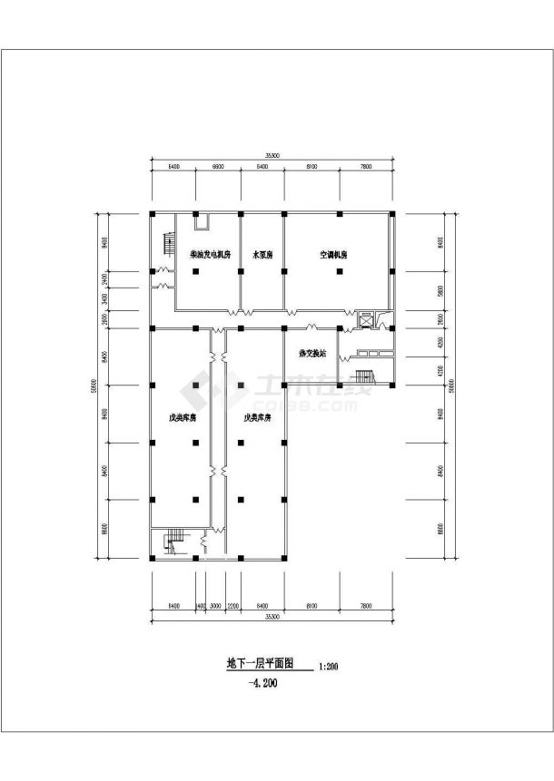 某三盛商场建筑施工设计CAD全套图纸-图一