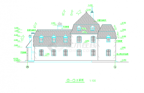 某市三层医疗所建筑方案CAD设计图纸-图二
