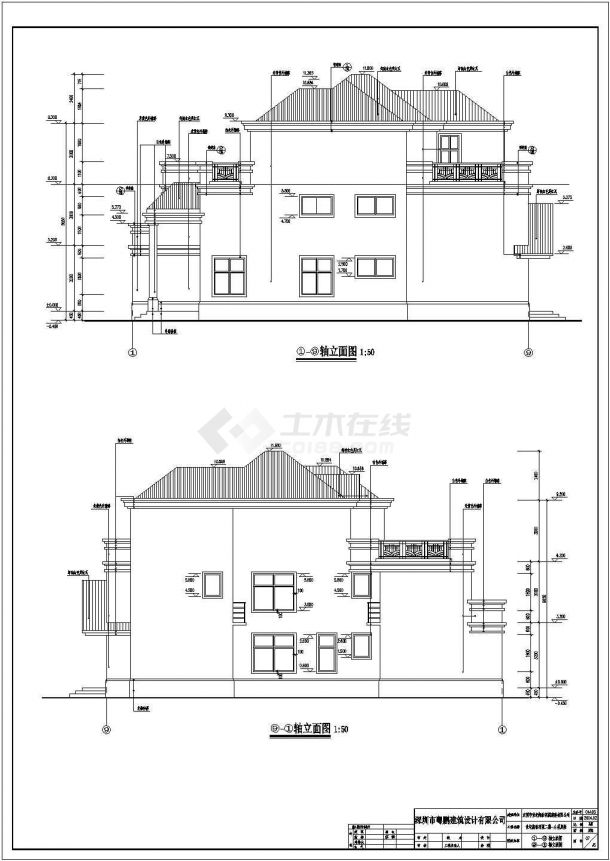 某19.4x10.5米别墅建筑设计图-图一