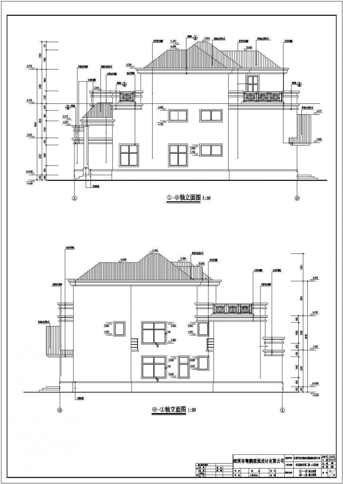 某19.4x10.5米别墅建筑设计图_图1