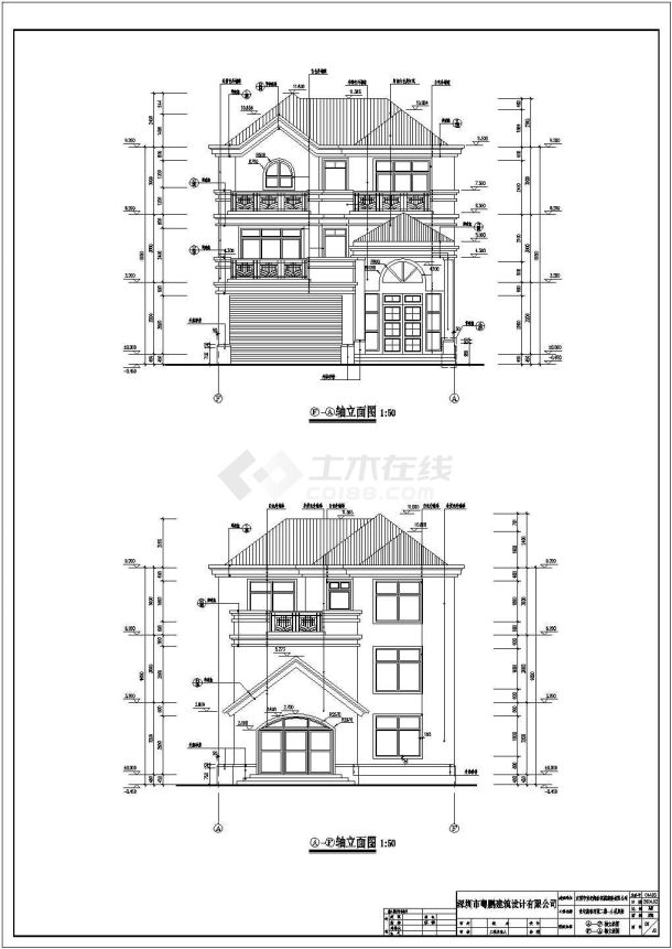 某19.4x10.5米别墅建筑设计图-图二