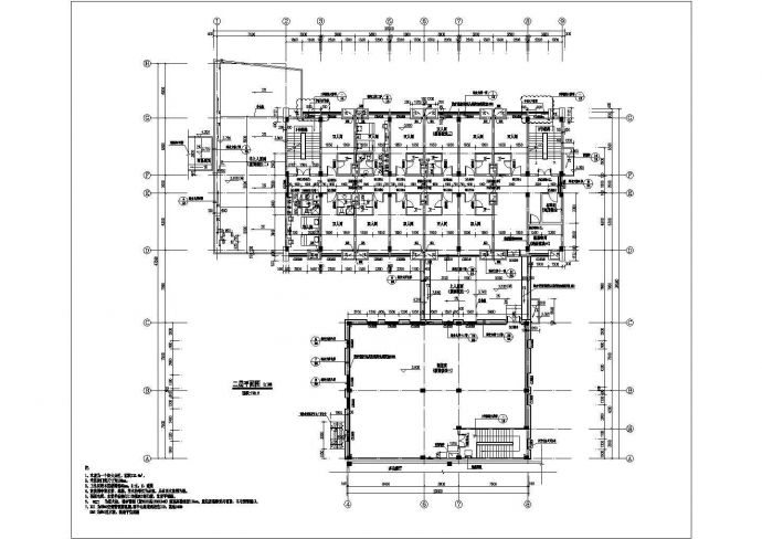 [福建]现代风格多功能职工宿舍建筑CAD施工图_图1