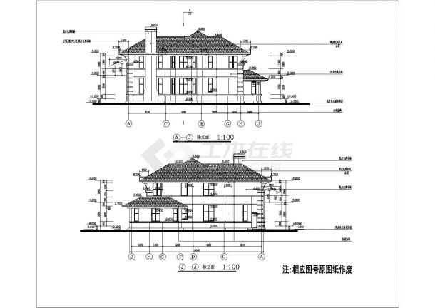 某精致的别墅建筑设计图（共5张）-图二