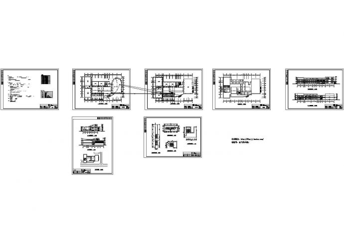 某高校2层3985平米学生活动中心建筑设计施工图【CAD】_图1