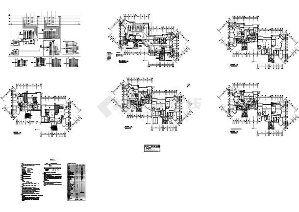 高档住宅强电CAD图纸（共7张图纸，含设计说明等）-图一