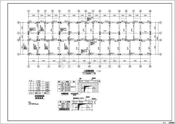某六层底框住宅楼结构设计施工图纸-图一