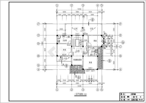 某地农村别墅建筑施工图两层带阁楼-图二