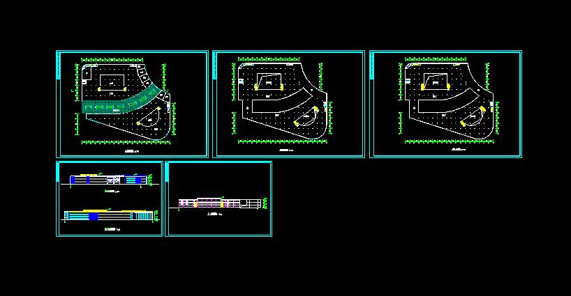某地商场建筑平立面方案图纸（共5张）