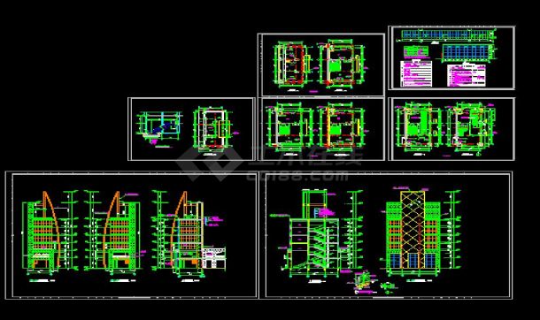 某商业街塔楼建筑施工图（节点详细）-图一