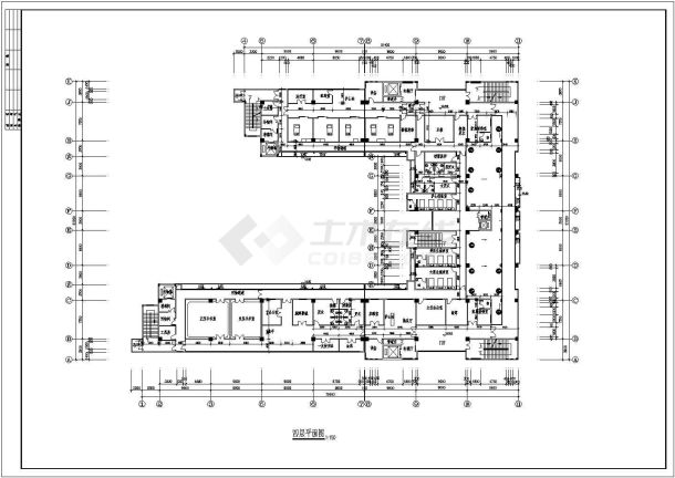 中心医院病房楼楼设计以及施工方案全套图-图一