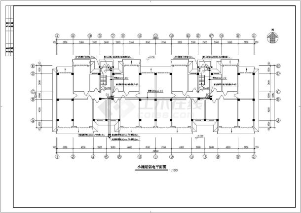 某住宅楼电全套CAD施工设计图纸-图一